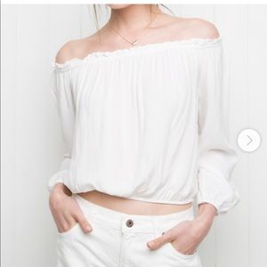 BRANDY MELVILLE off the shoulder crop shirt
